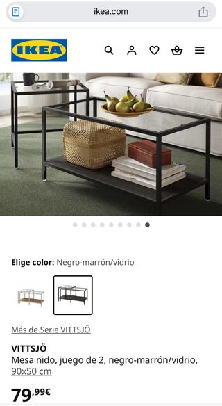 Mesa de centro IKEA negra