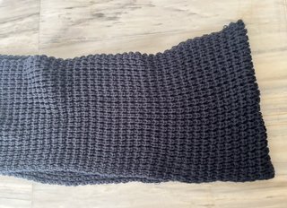 Sciarpa tubolare in maglia blu navy da uomo