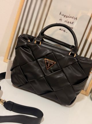 Bolso Guess Negro Tejido