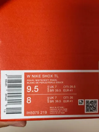 T41 Nike Shox TL blancas