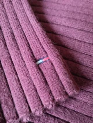 Jersey canalé cuello polo manga larga