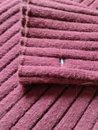 Jersey canalé cuello polo manga larga