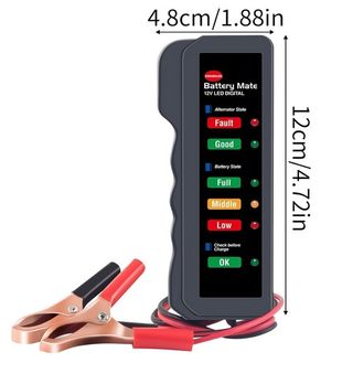 Comprobador de Bateria y Alternador Coche y Moto