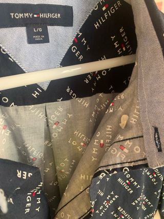 Camisa Tommy Hilfiger Azul Estampada