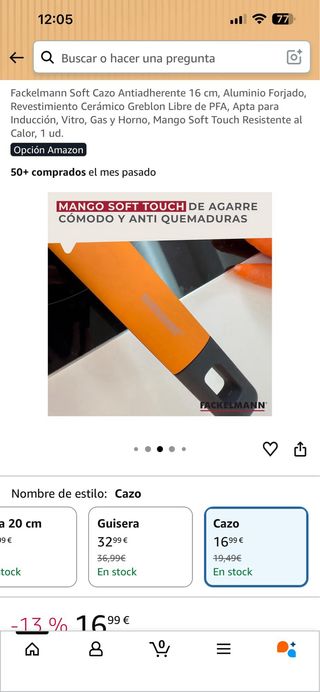 Cazo Fackelmann Soft Antiadherente 16cm