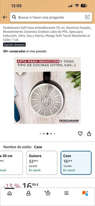 Cazo Fackelmann Soft Antiadherente 16cm