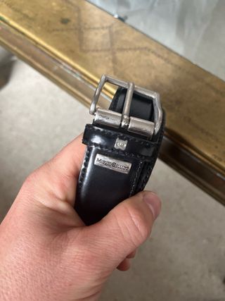 Cinturón Negro Miguel Bellido Hebilla Plateada