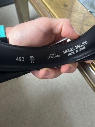 Cinturón Negro Miguel Bellido Hebilla Plateada