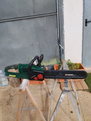 Motosierra Batería Parkside Verde, sin baterias