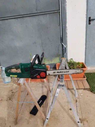 Motosierra Batería Parkside Verde, sin baterias