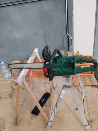 Motosierra Batería Parkside Verde, sin baterias