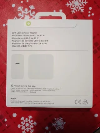 Adaptador Apple 30W USB-C sin abrir