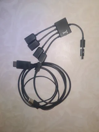 Adaptador OTG USB-C a HDMI + 3 USB