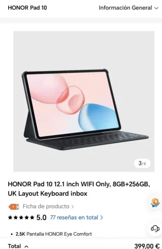 Honor Pad 10 con Teclado Bluetooth