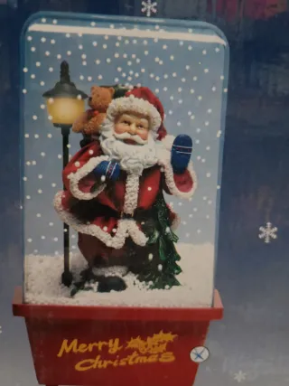 Adorno Navidad Santa Claus con luz y movimiento