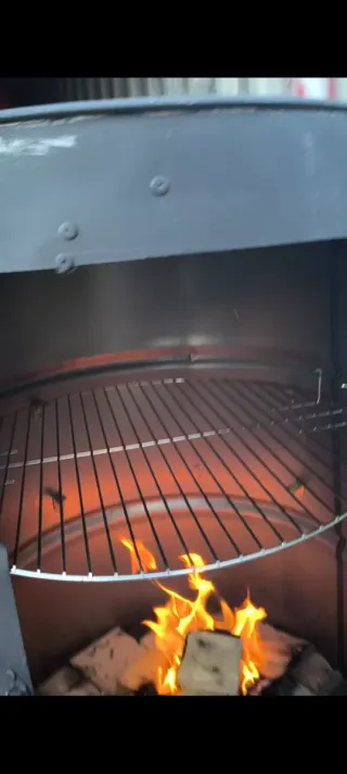 Bidón Barbacoa Negro/Gris