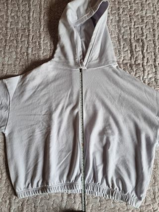 Felpa con cappuccio bianca