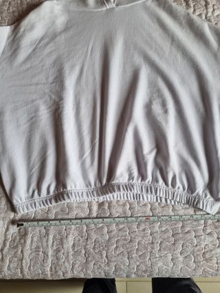 Felpa con cappuccio bianca