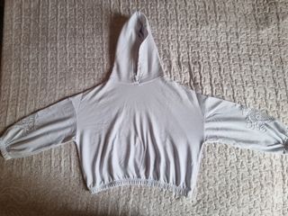 Felpa con cappuccio bianca