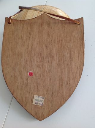 Quadretto scudo araldico in legno con cascata