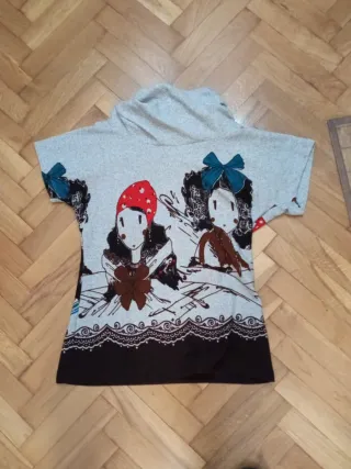 Jersey cuello alto gris manga corta