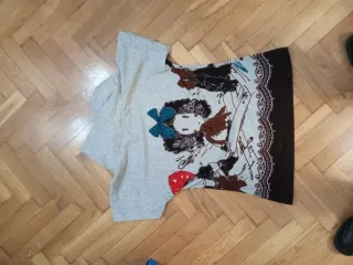 Jersey cuello alto gris manga corta