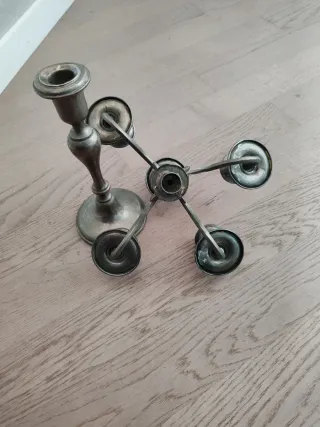 Candelabro Vintage 5 Fiamme Metallo