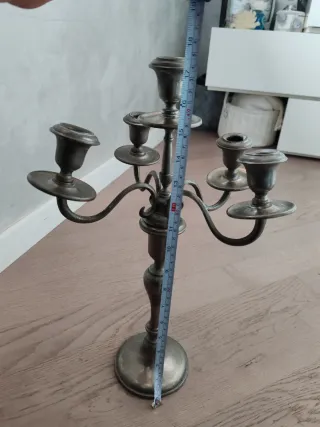 Candelabro Vintage 5 Fiamme Metallo