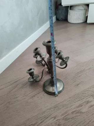 Candelabro Vintage 5 Fiamme Metallo