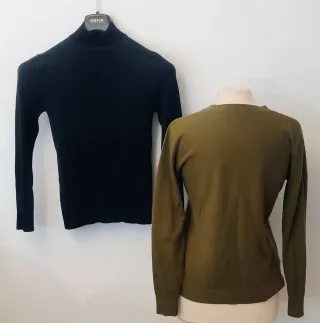 Chaqueta Bomber Bershka + 2 Suéteres Verde