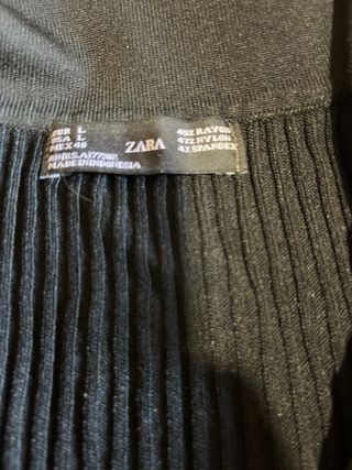 Polo punto cremallera Zara hombre negro