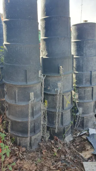 Tubos de escombros de goma