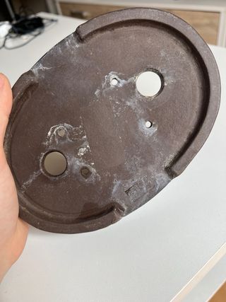 Maceta bonsai ovalada negra esmaltada