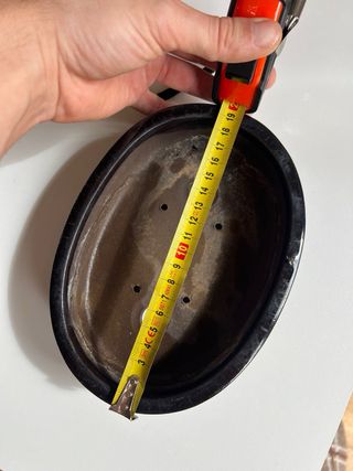 Maceta bonsai ovalada negra esmaltada