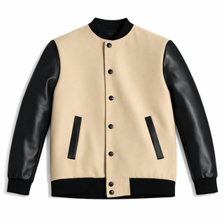 Giacca Varsity Beige e Nera