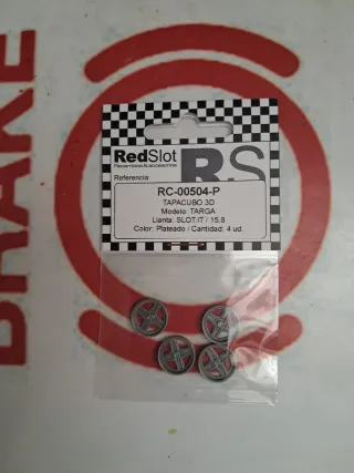 Tapacubos 3D RedSlot Targa Plateado 4uds