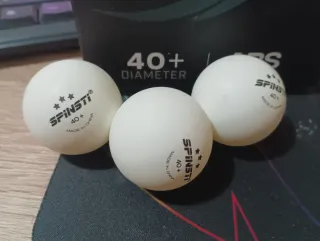 Pelotas Ping Pong SPINSTI 40+ mm ABS 3 Estrellas