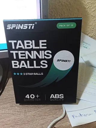 Pelotas Ping Pong SPINSTI 40+ mm ABS 3 Estrellas