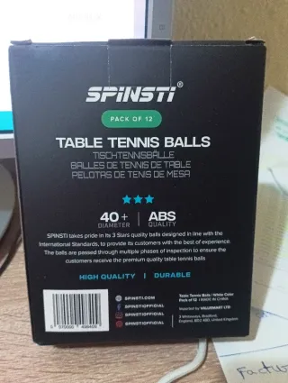 Pelotas Ping Pong SPINSTI 40+ mm ABS 3 Estrellas