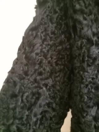 Abrigo de piel auténtica con cuello