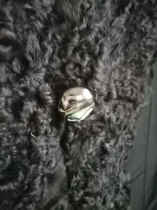 Abrigo de piel auténtica con cuello