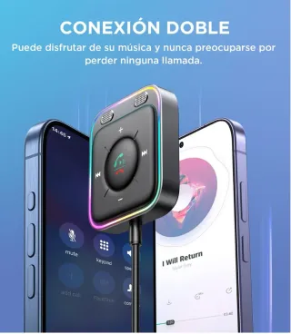 Receptor Bluetooth Coche USB Aux