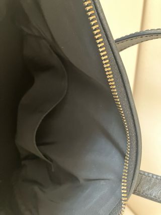 Bolso Bimba y Lola rayas beige y negro