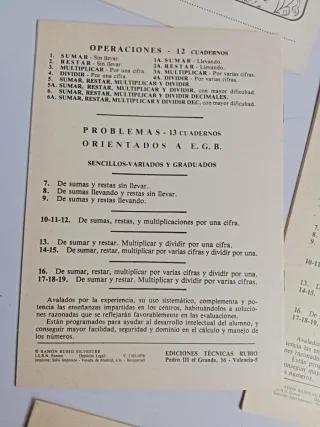 Cuaderno Rubio 8 EGB Años 70 Sin Uso