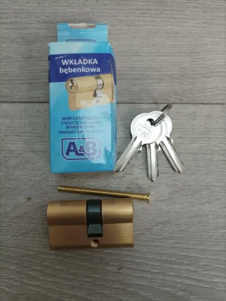 Cilindro de cerradura 25/30 Latón con 3 llaves