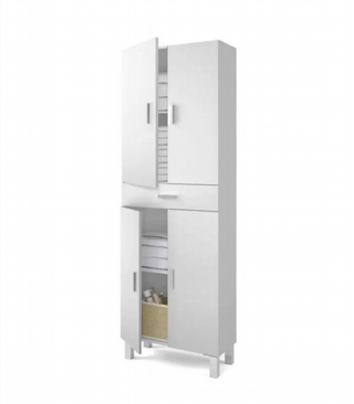 Mueble Columna de Baño Alta. 4 Puertas y 1 Cajon.