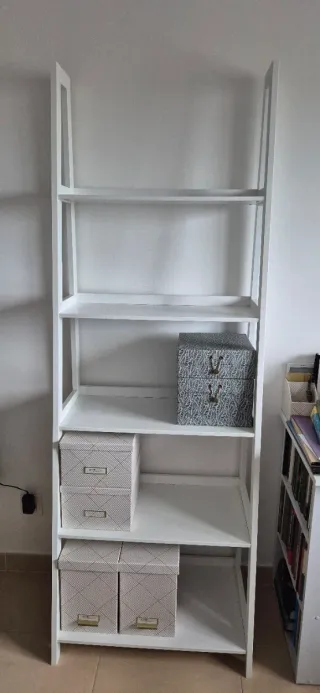 Estantería Escalera Blanca Madera