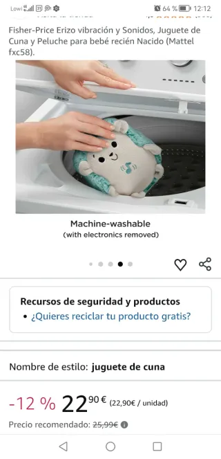 Erizo Sonidos y Vibración Fisher Price