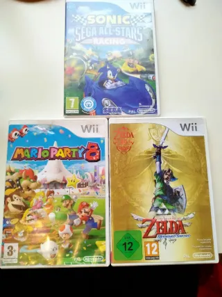 Lote 3 Juegos Nintendo Wii: Sonic, Mario Party 8,