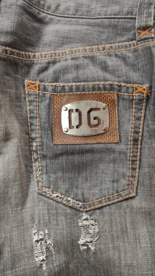 Jeans Dolce & Gabbana grises desgastados